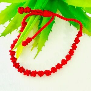 Red Braided Bracelet